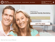 Tablet Screenshot of lakesidefamilydentistry.com